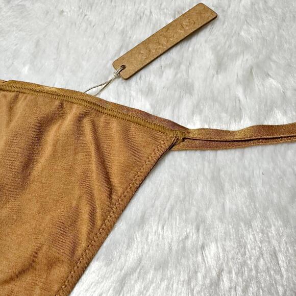 NWT Skims Cotton Jersey T-String Thong in Camel Women's 3X - Picture 4 of 7